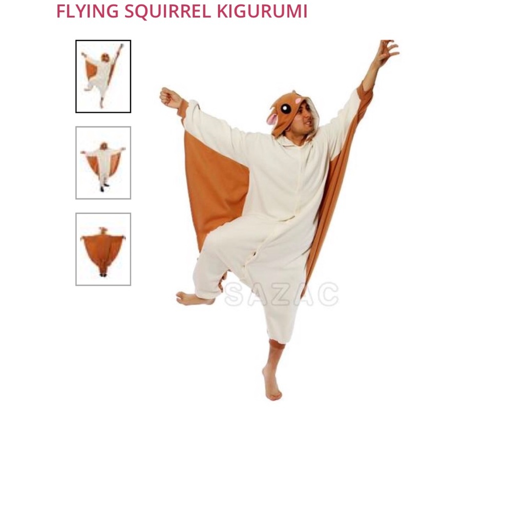 Flying squirrel onesie